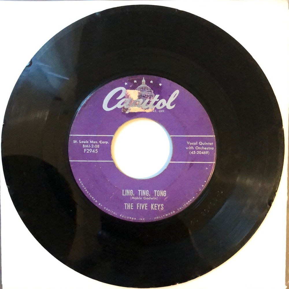 The Four Keys Ling, Ting, Tong, Vinyl 45 Record '54